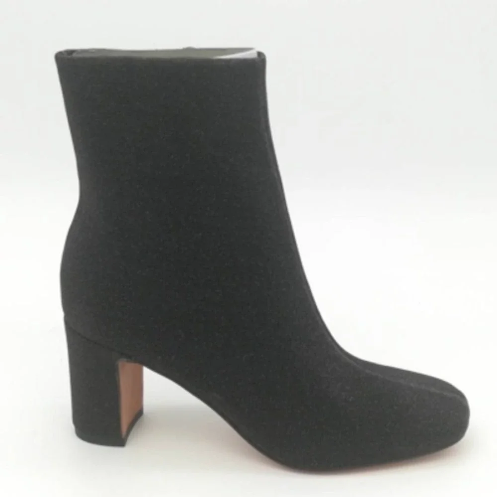 Marc Fisher Shoes Womens Ankle Boots Booties Black‎ Block High Heel 6.5 New